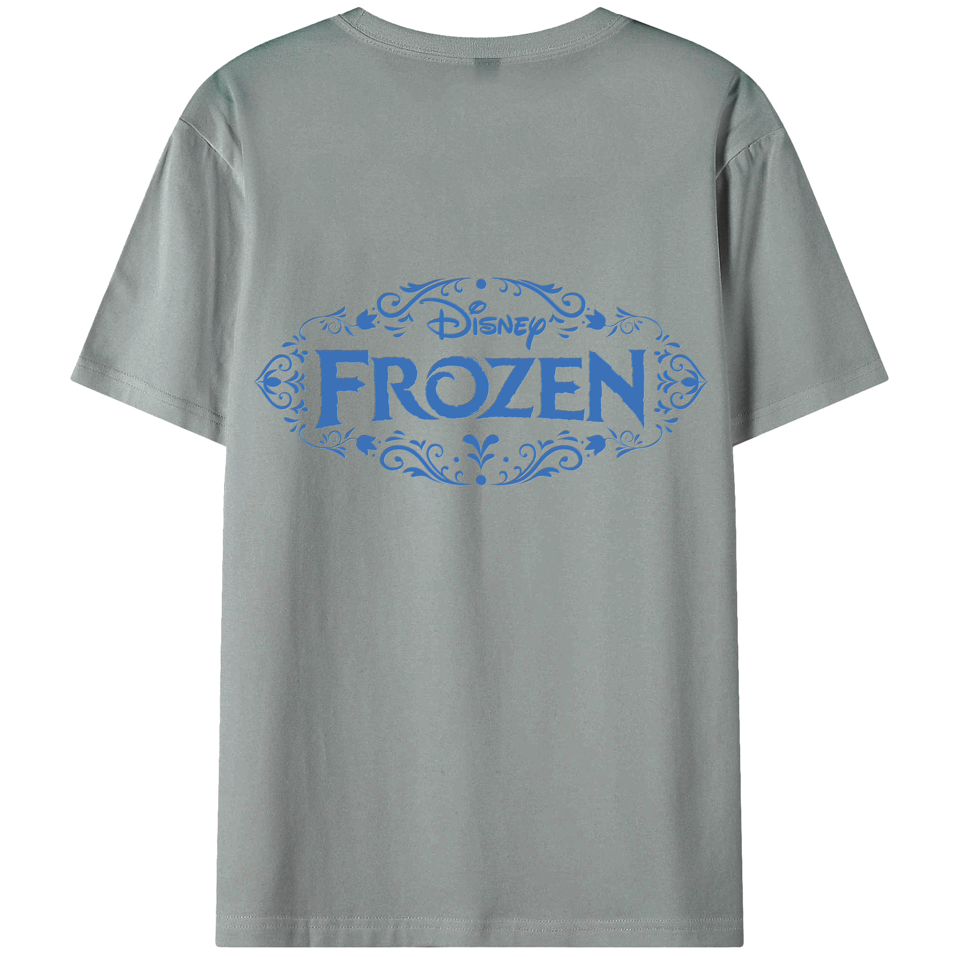 （画像用） アナと雪の女王 アンナ エルサ Frozen Anna Elsa 綿100％ メンズ半袖Tシャツ（バックプリント） 通気性